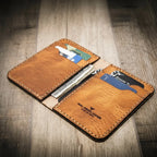Tyler Full-Grain Leather Vertical Wallet – Handmade in Texas