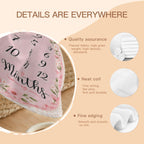 Personalized Pink Floral Baby Milestone Blanket