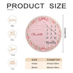Personalized Pink Floral Baby Milestone Blanket