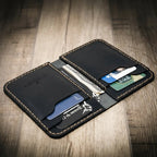 Tyler Full-Grain Leather Vertical Wallet – Handmade in Texas