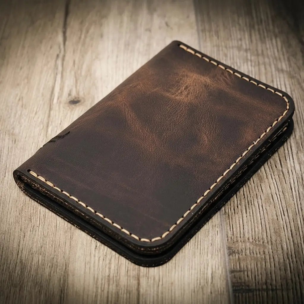 Tyler Full-Grain Leather Vertical Wallet – Handmade in Texas