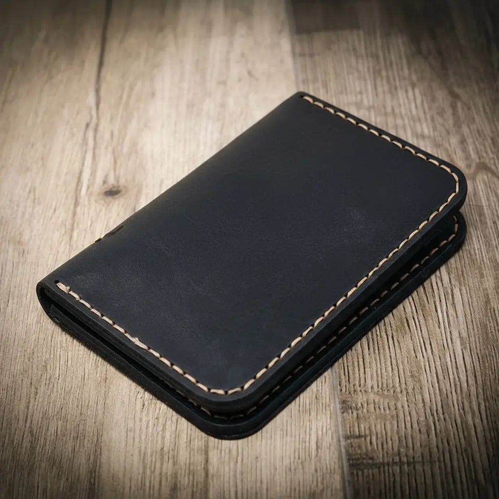 Tyler Full-Grain Leather Vertical Wallet – Handmade in Texas