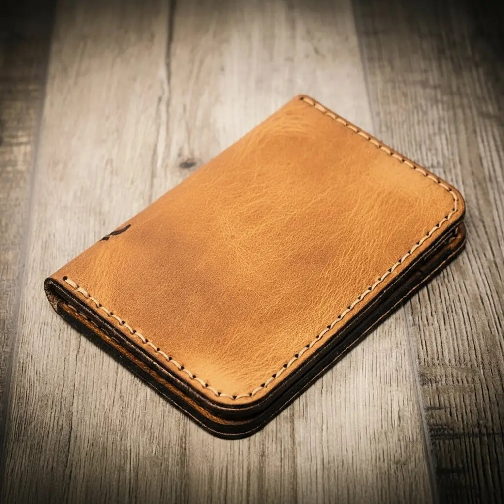 Tyler Full-Grain Leather Vertical Wallet – Handmade in Texas