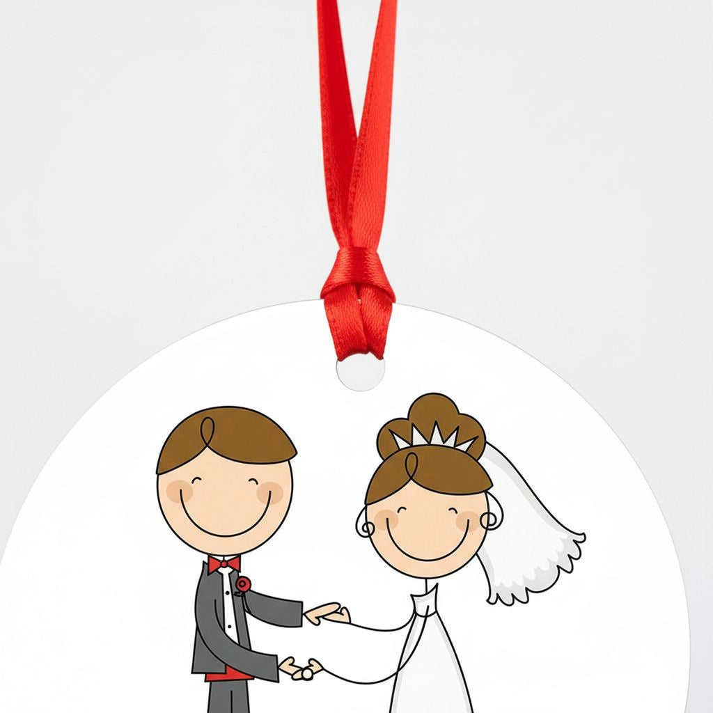 Personalized Wedding Christmas Ornament – Names & Date