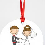 Personalized Wedding Christmas Ornament – Names & Date