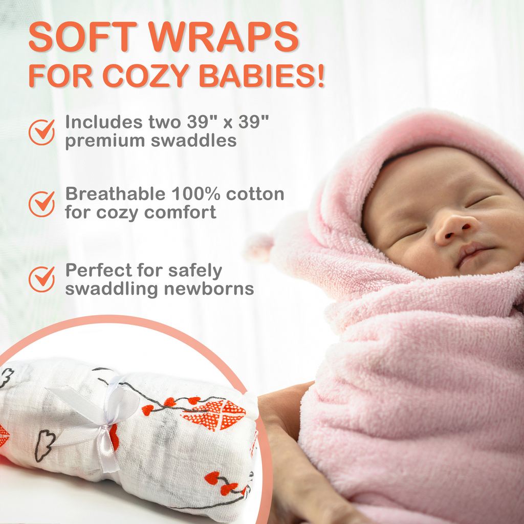 Baby Shusher Newborn Gift Set – Sound Machine & Swaddles