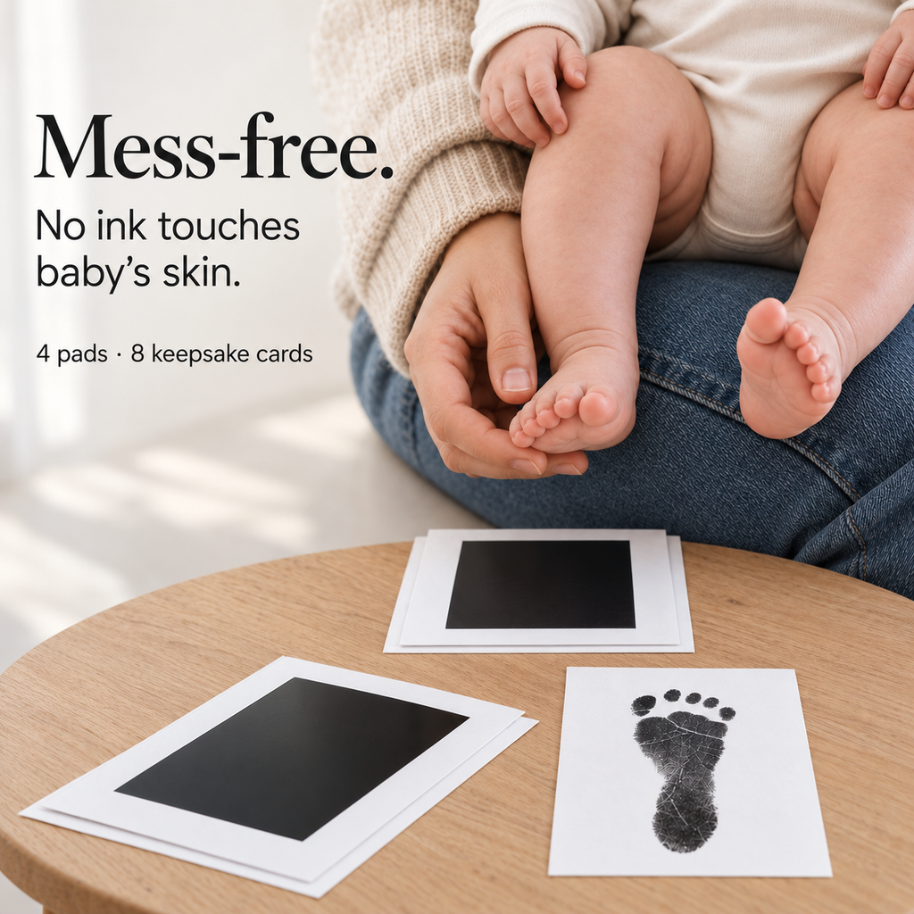 Baby Handprint & Footprint Keepsake Kit – 4 Ink Pads