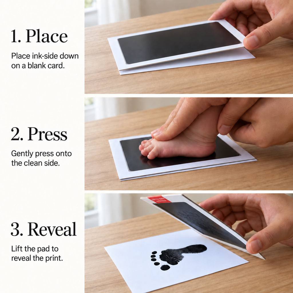 Baby Handprint & Footprint Keepsake Kit – 4 Ink Pads