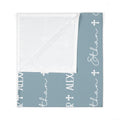 Personalized Baby Name Swaddle Blanket – Blue