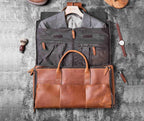 Personalized Leather Garment Duffel Bag