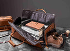 Personalized Leather Garment Duffel Bag