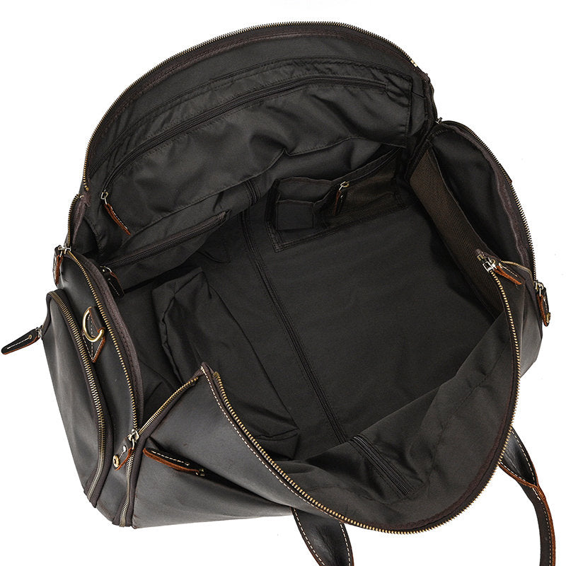 Personalized Leather Garment Duffel Bag