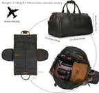 Personalized Leather Garment Duffel Bag