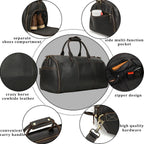 Personalized Leather Garment Duffel Bag