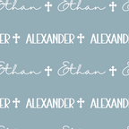 Personalized Baby Name Swaddle Blanket – Blue