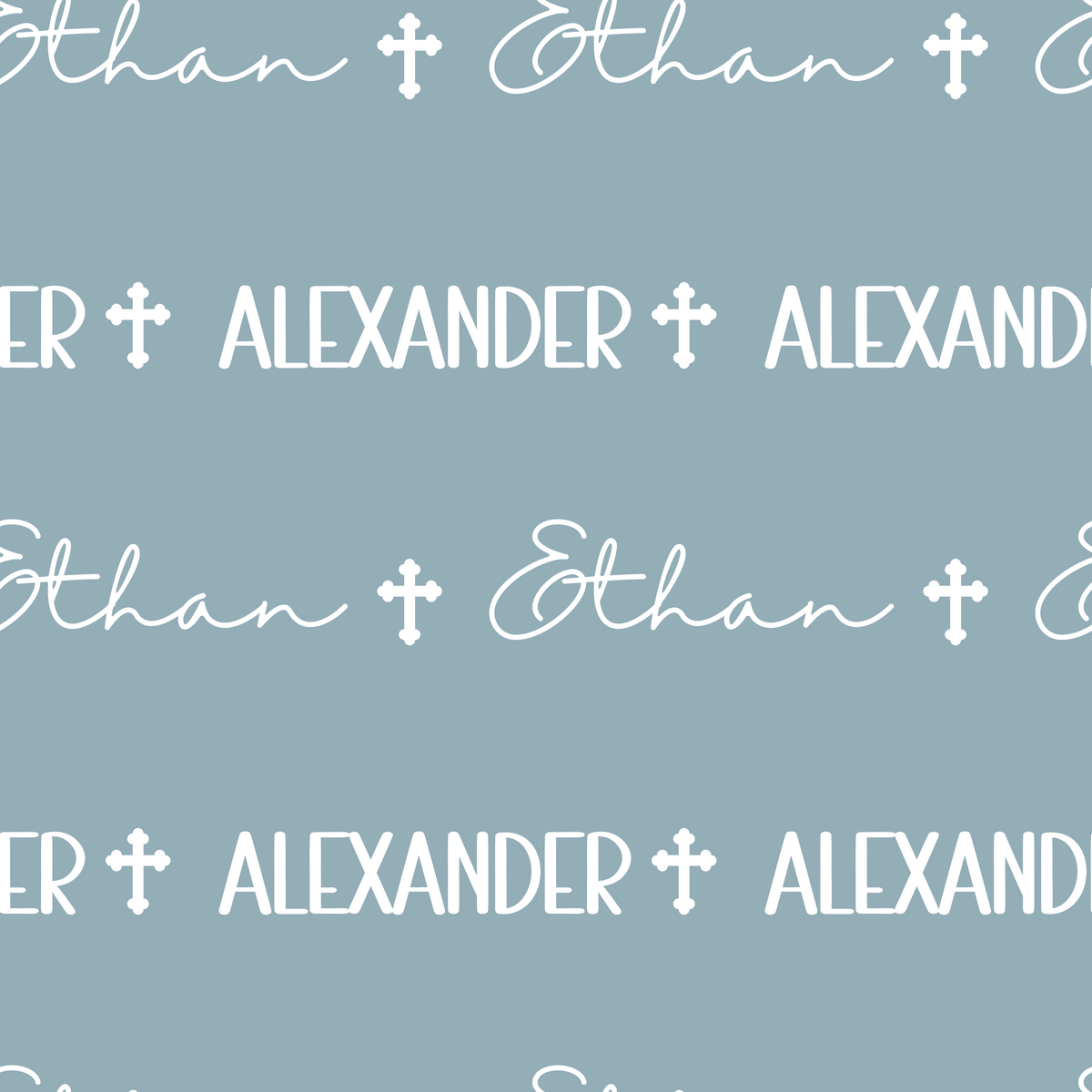 Personalized Baby Name Swaddle Blanket – Blue