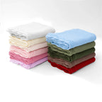 Rose Pink Cotton Heirloom Baby Blanket