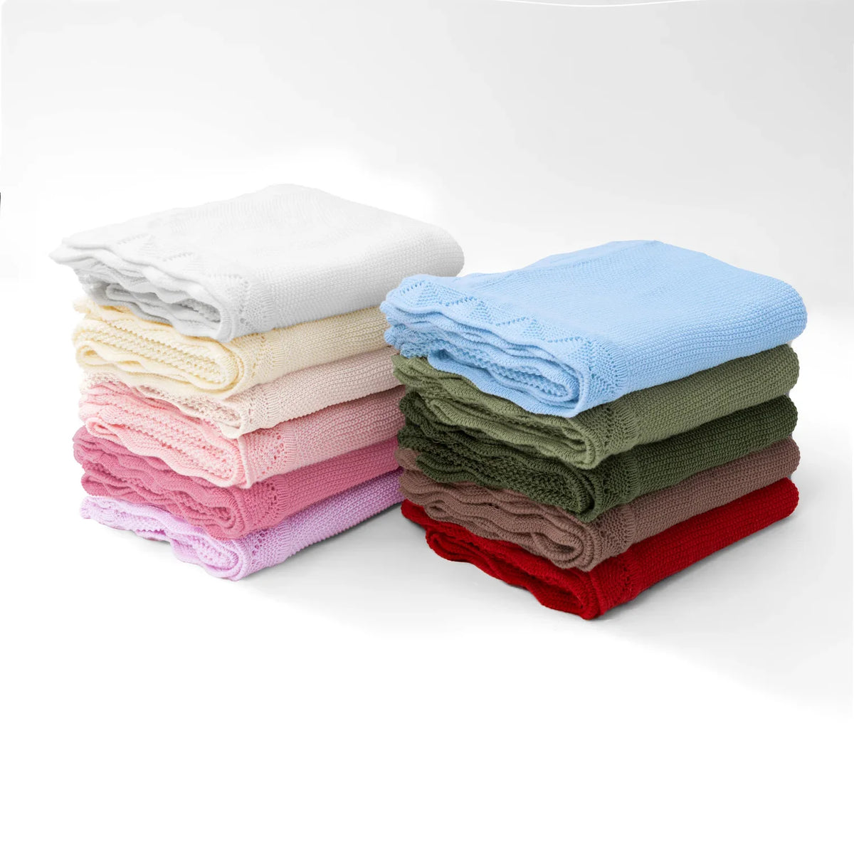 Rose Pink Cotton Heirloom Baby Blanket