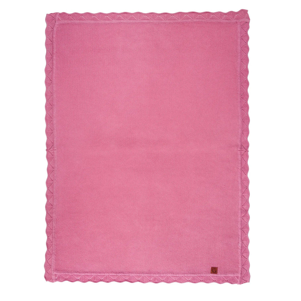 Rose Pink Cotton Heirloom Baby Blanket