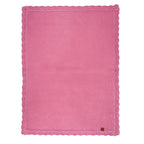 Rose Pink Cotton Heirloom Baby Blanket
