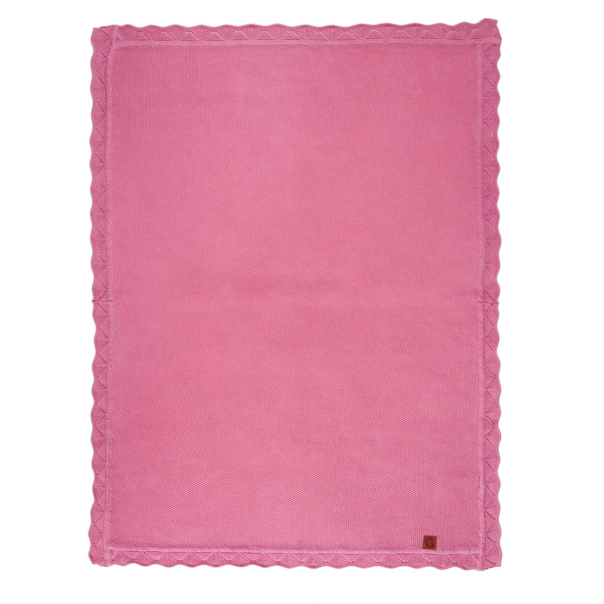 Rose Pink Cotton Heirloom Baby Blanket