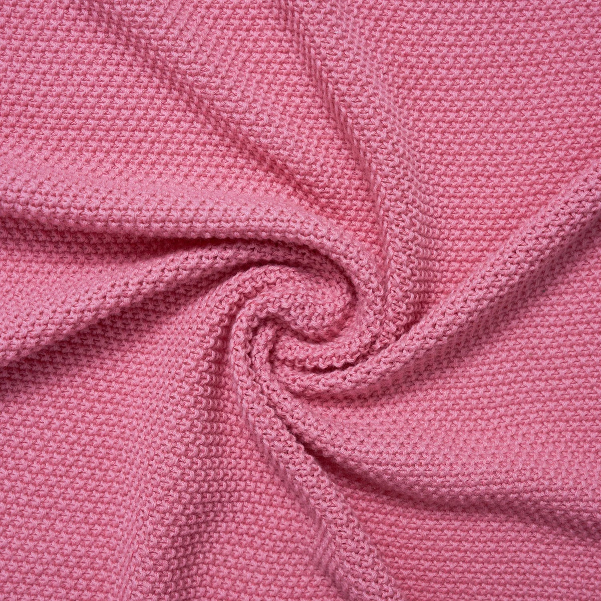 Rose Pink Cotton Heirloom Baby Blanket