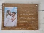 Personalized Wooden Picture Frame – Custom Quote or Names