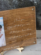 Personalized Wooden Picture Frame – Custom Quote or Names