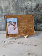 Personalized Wooden Picture Frame – Custom Quote or Names