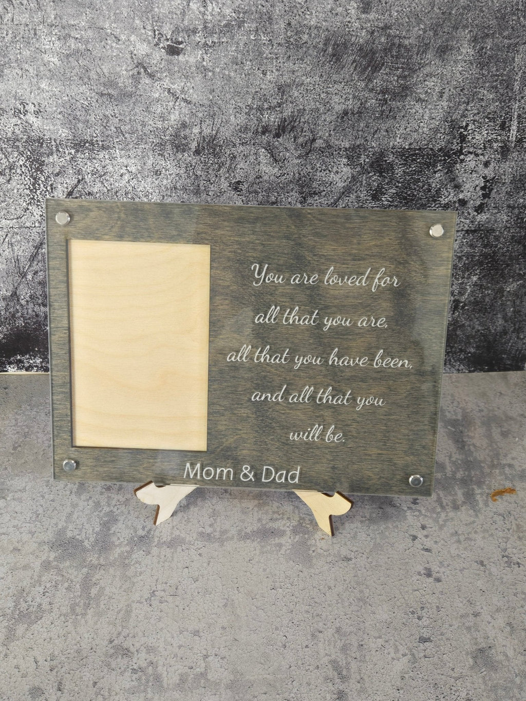 Personalized Wooden Picture Frame – Custom Quote or Names