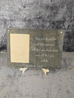 Personalized Wooden Picture Frame – Custom Quote or Names