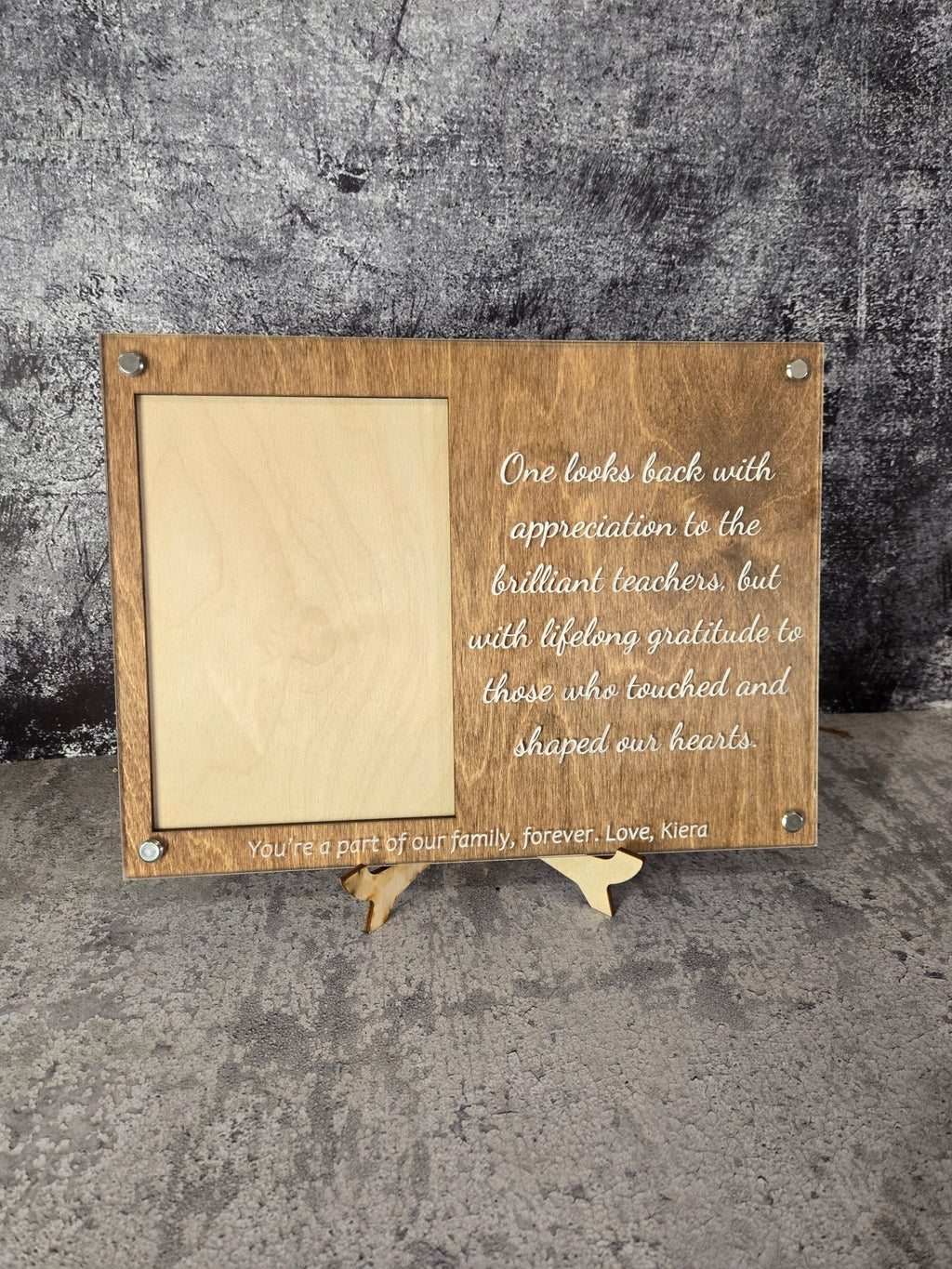 Personalized Wooden Picture Frame – Custom Quote or Names