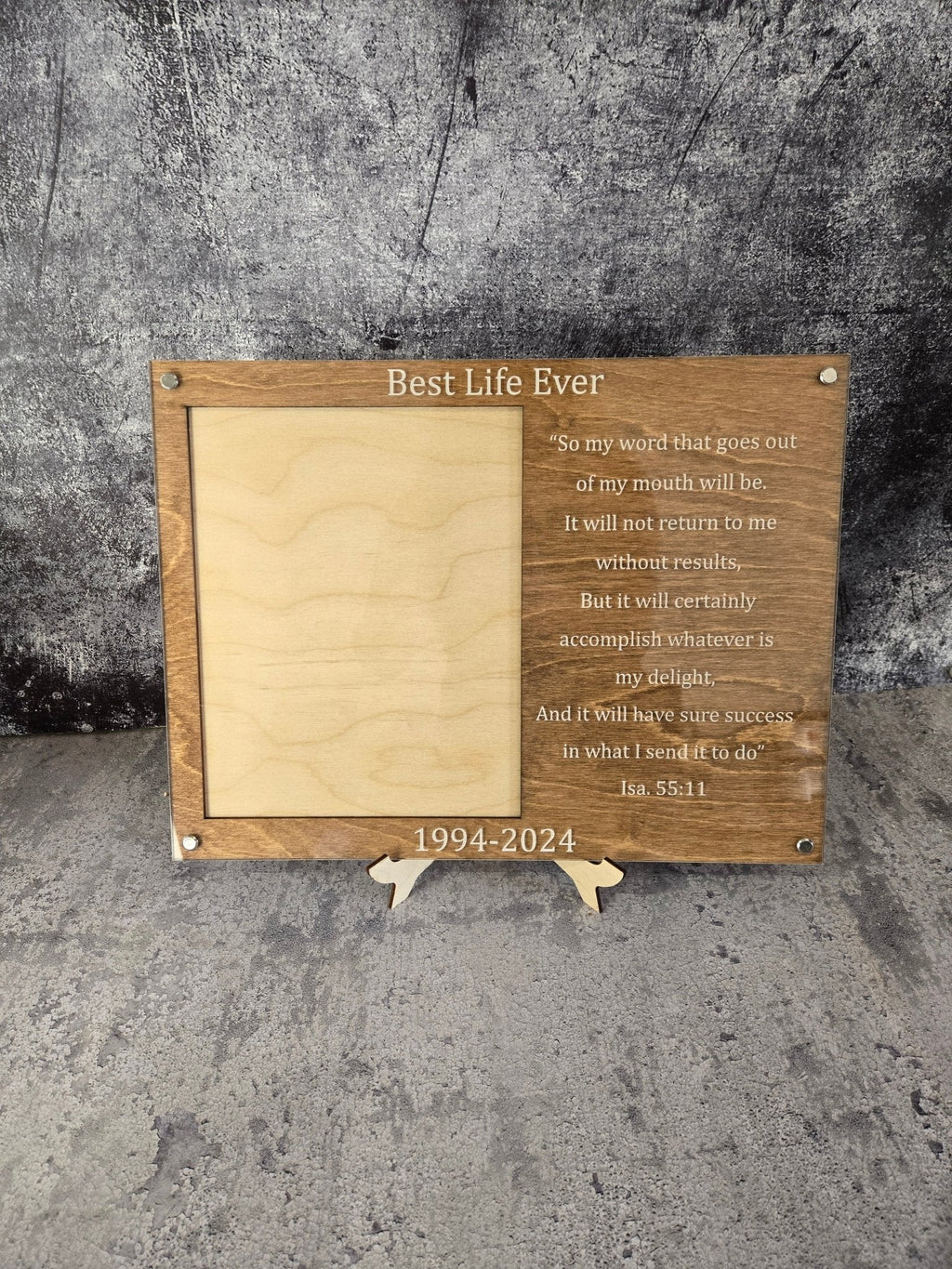 Personalized Wooden Picture Frame – Custom Quote or Names